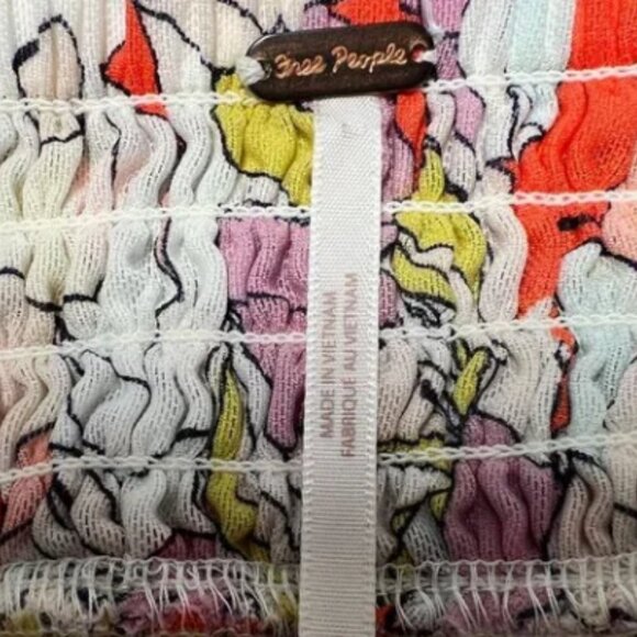 Free People Off Shoulder Floral Bubble Top - XL - Picture 10 of 10